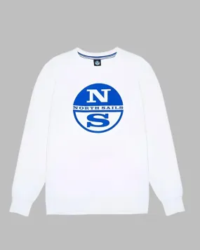 North Sails Organic Cotton Logo Sweatshirt White