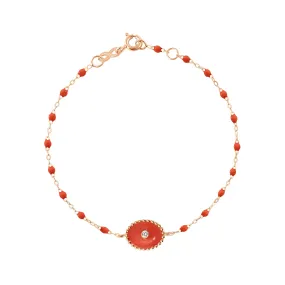 North Star Classic Gigi Coral diamond bracelet, Rose Gold, 6.7