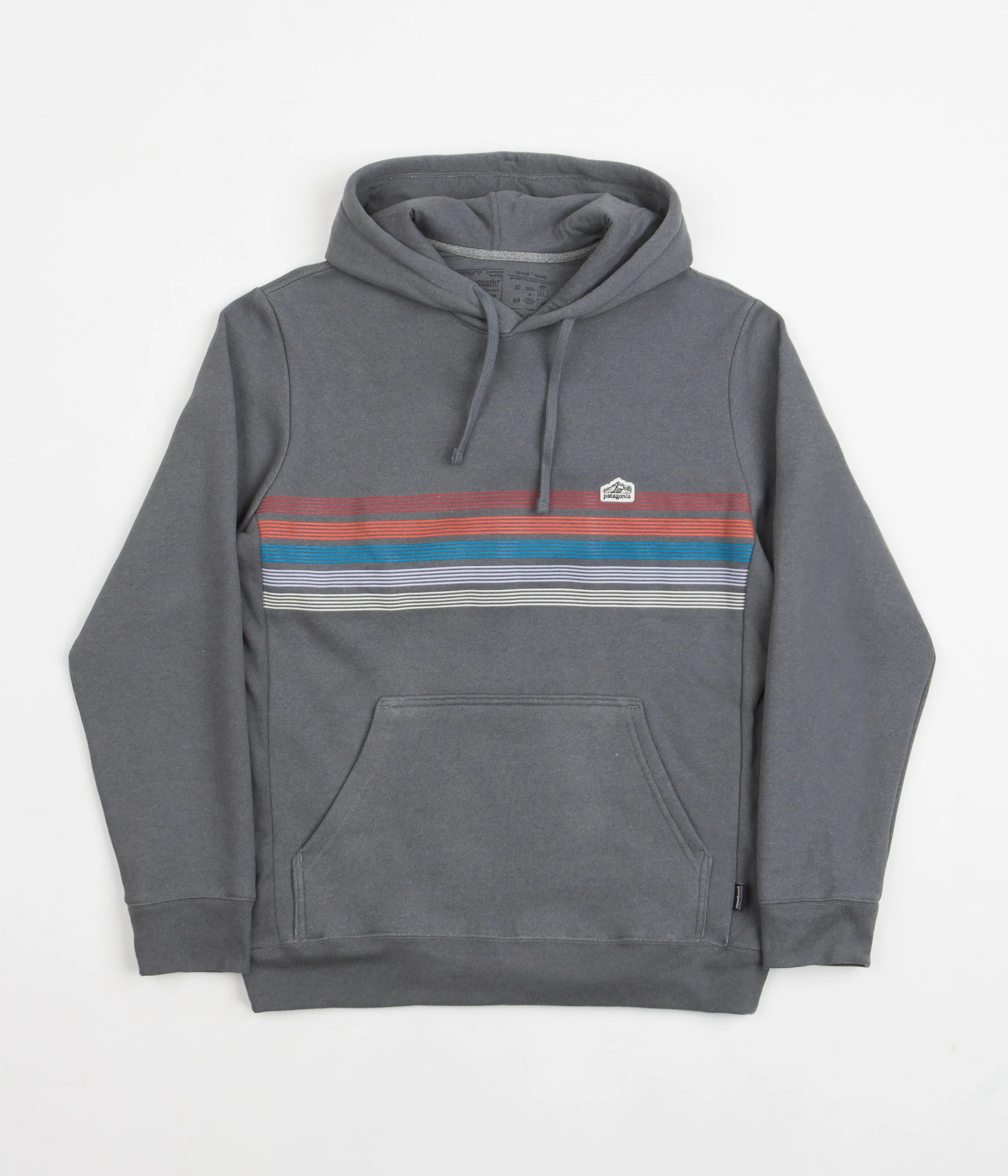 Patagonia Line Logo Ridge Stripe Uprisal Hoodie - Plume Grey