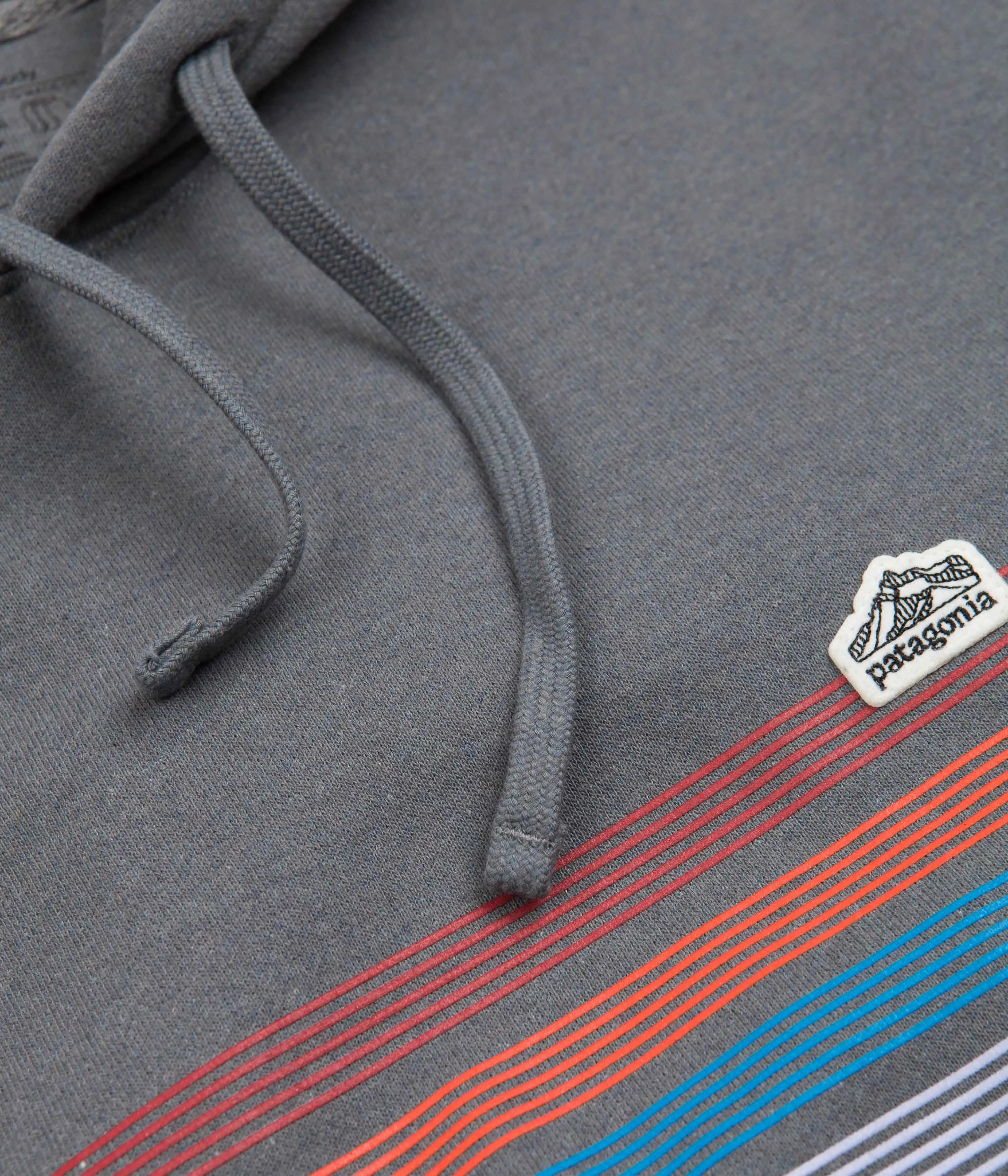 Patagonia Line Logo Ridge Stripe Uprisal Hoodie - Plume Grey