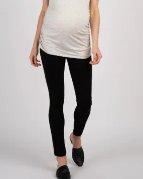 PinkBlush Black Skinny Maternity Pants Full Belly Panel| Gently Used - Size Small