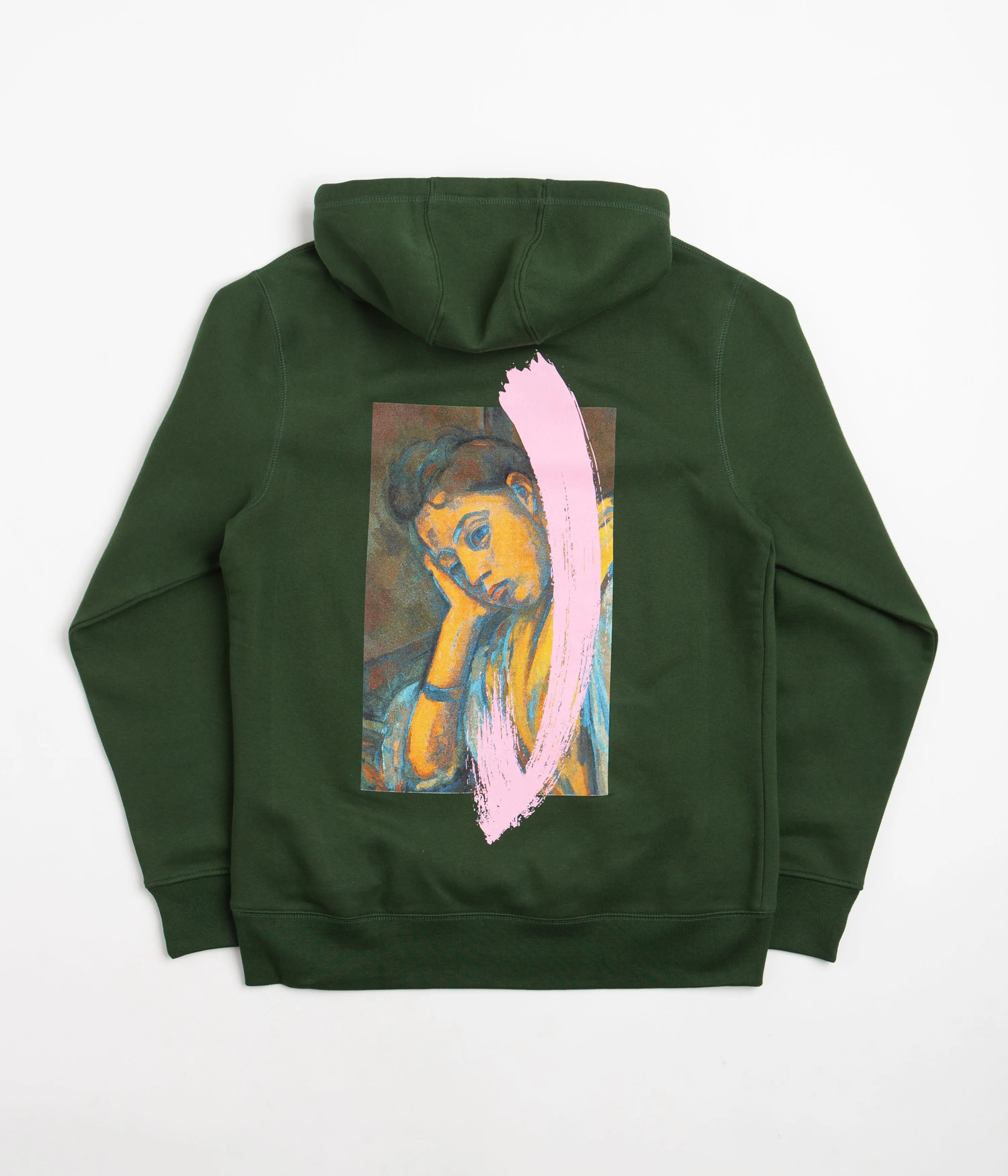 Poetic Collective Brush Stroke Hoodie - Bottle Green