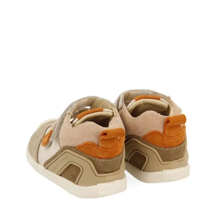 Polana babies' pink natural leather ankle boots with split suede in different colours