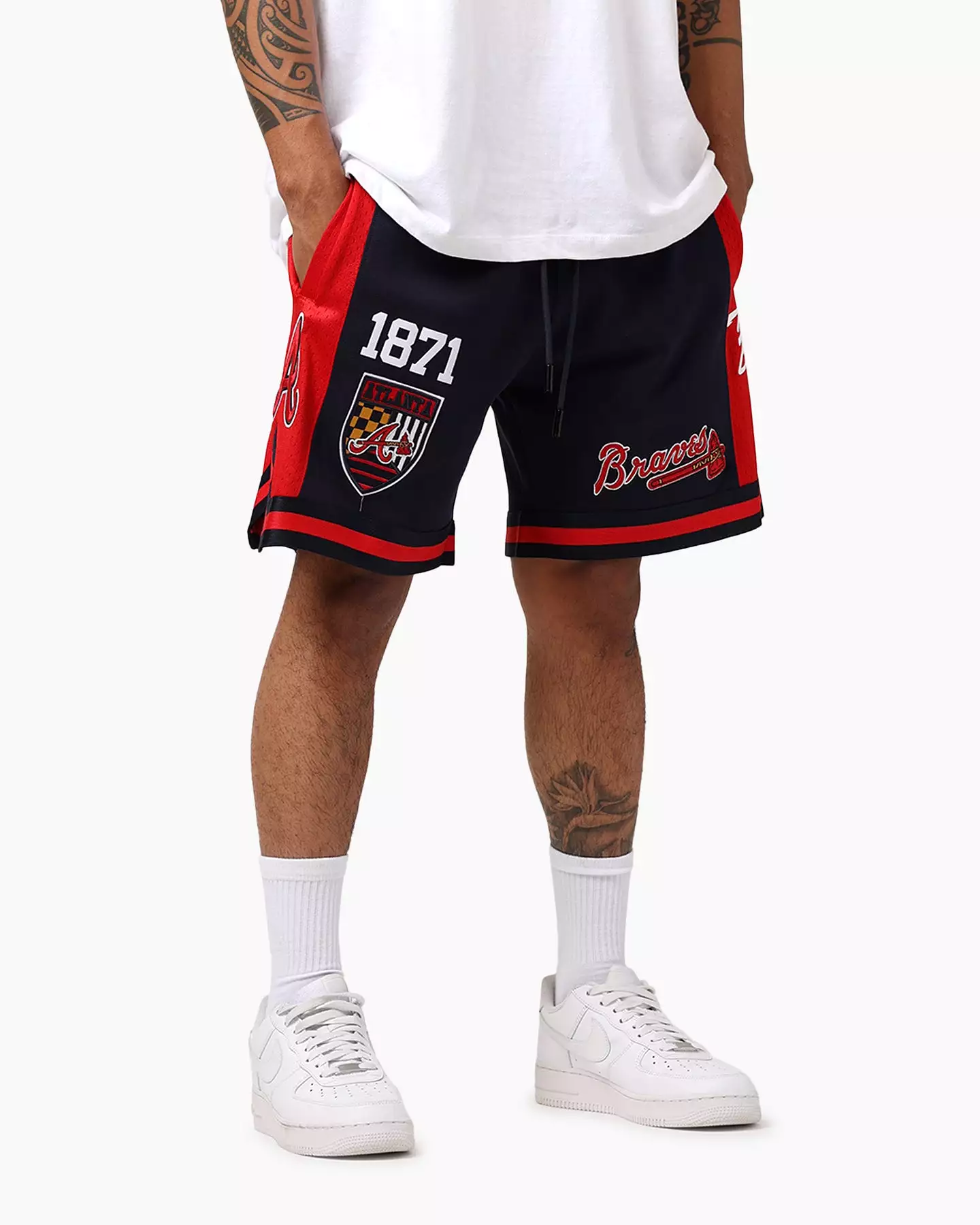 Pro Standard Atlanta Braves Fast Lane 2.0 Shorts Midnight/Red