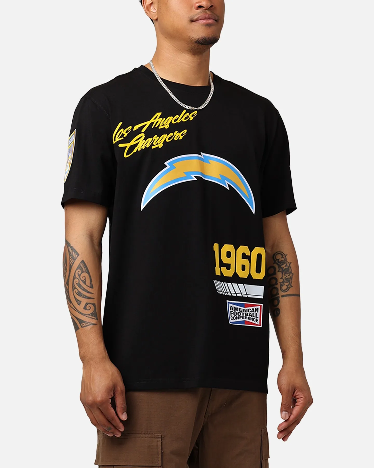 Pro Standard Los Angeles Chargers Fast Lane SJ T-Shirt Black