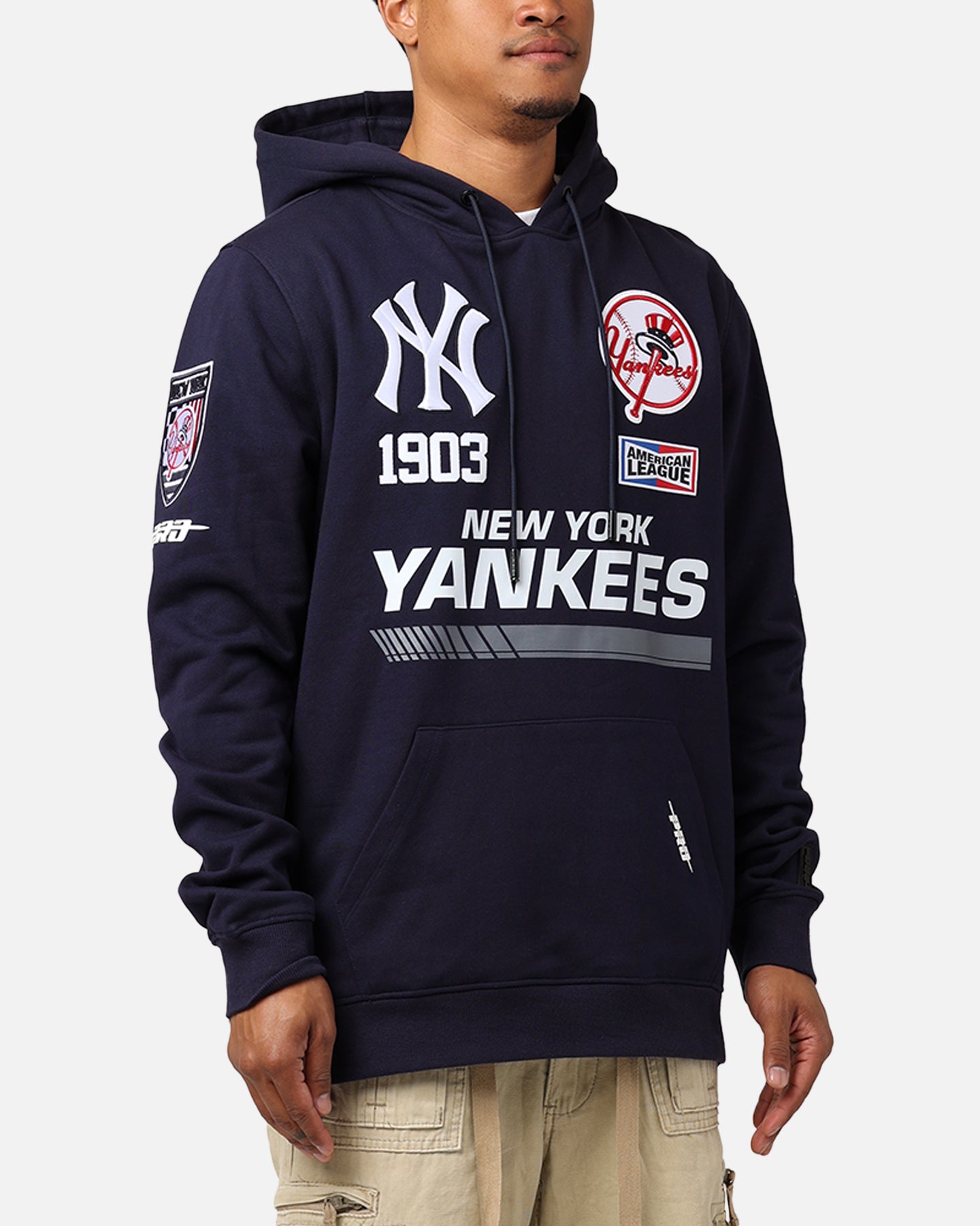 Pro Standard New York Yankees Fast Lane Hoodie Midnight Navy