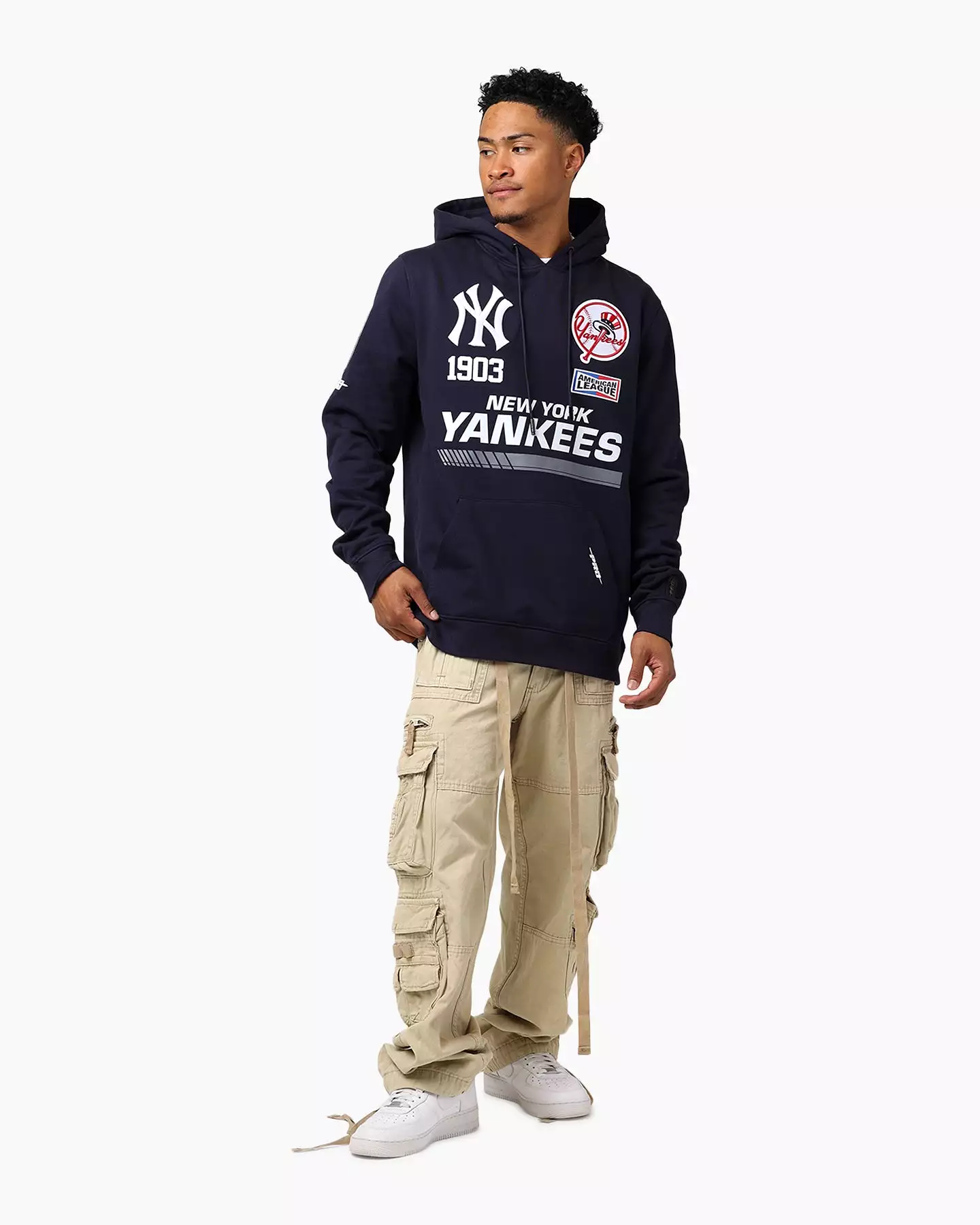 Pro Standard New York Yankees Fast Lane Hoodie Midnight Navy