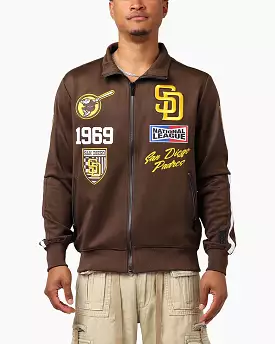 Pro Standard San Diego Padres Fast Lane Track Jacket Brown