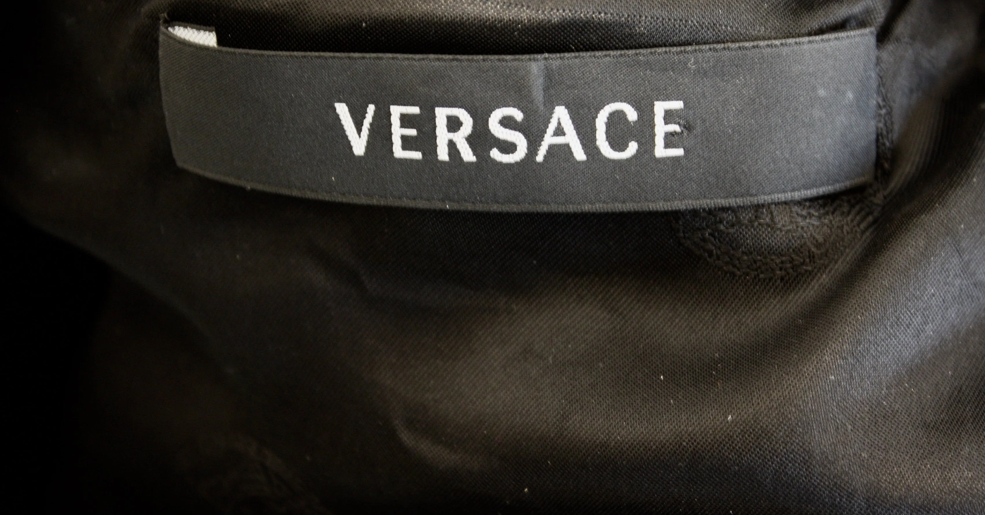 Rare VERSACE Crocodile Effect Leather Coat