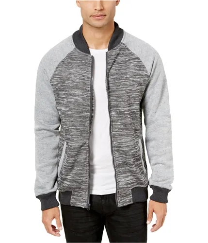 Ring Of Fire Mens Colorblock Knit Bomber Jacket