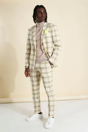 Skinny Check Suit Pants