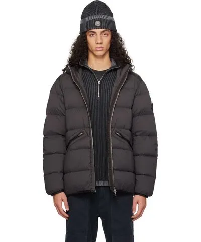 Stone Island Black 43128 Seamless Tunnel Nylon Down Jacket