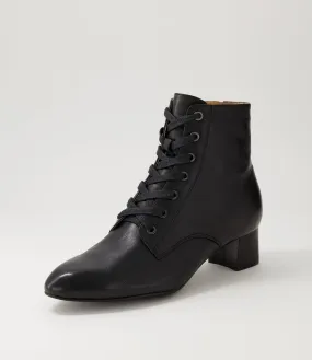 SUPERSOFT Magic Black Leather Ankle Boots