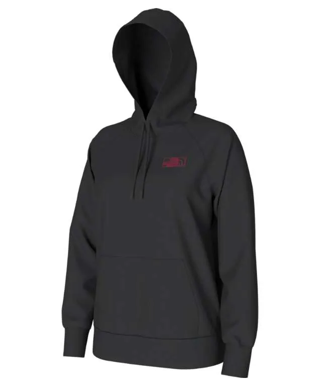 The North Face Women’s Graphic Injection Hoodie – TNF Black/Brilliant Coral