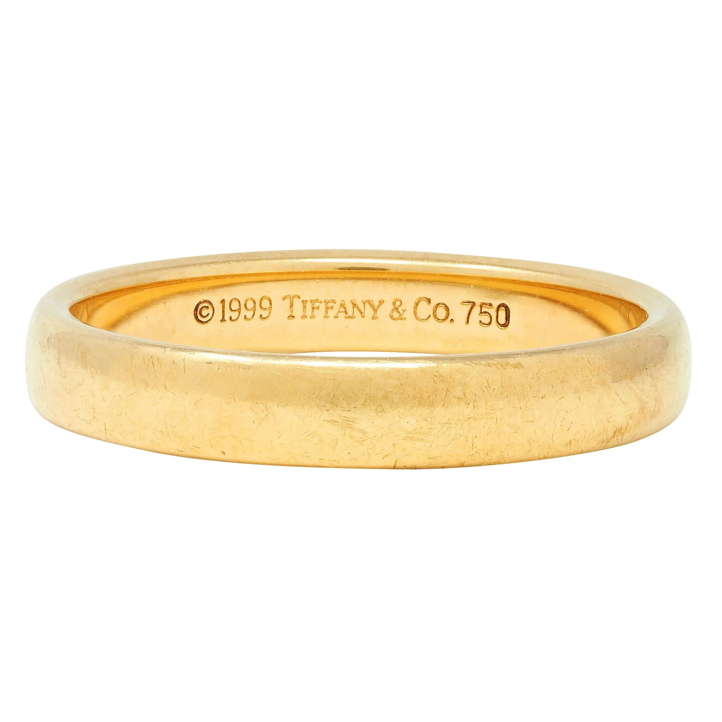 Tiffany & Co. 1999 18 Karat Yellow Gold Vintage Wedding Band Ring