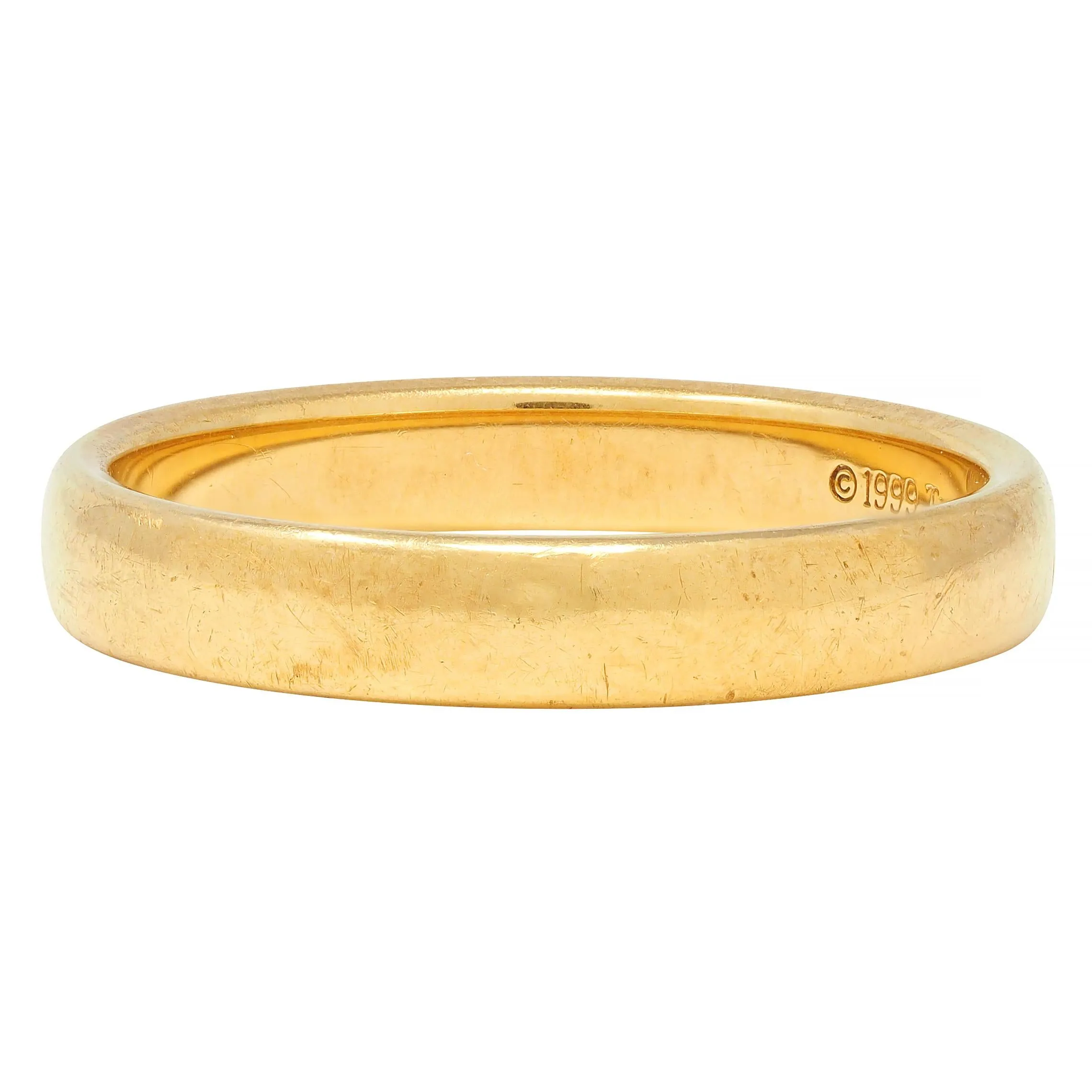 Tiffany & Co. 1999 18 Karat Yellow Gold Vintage Wedding Band Ring