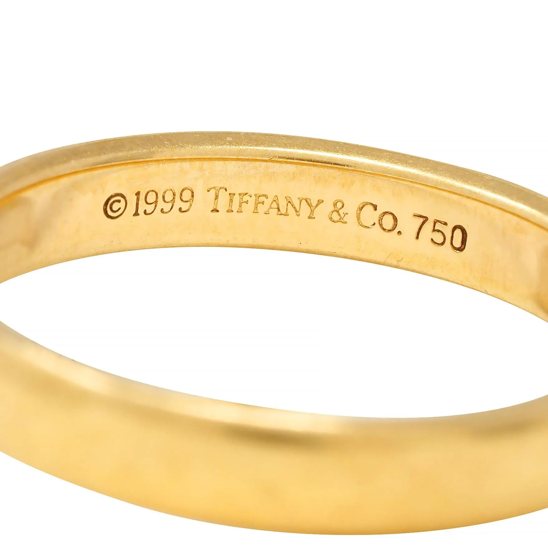 Tiffany & Co. 1999 18 Karat Yellow Gold Vintage Wedding Band Ring