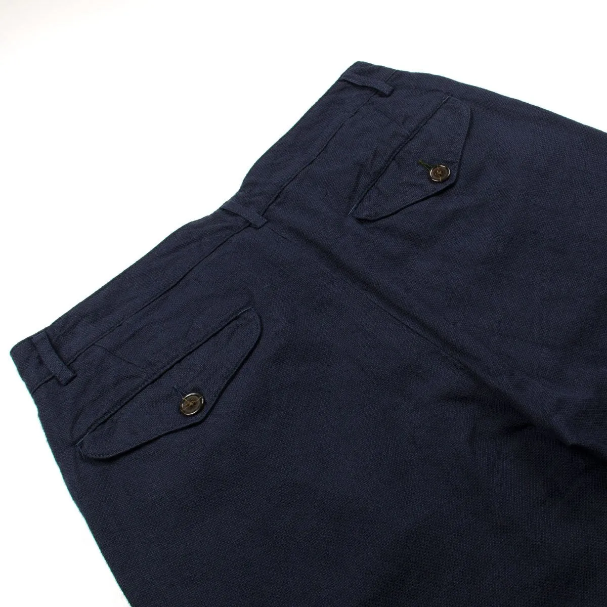 Universal Works - Aston Pant Cotton Linen Panama - Navy