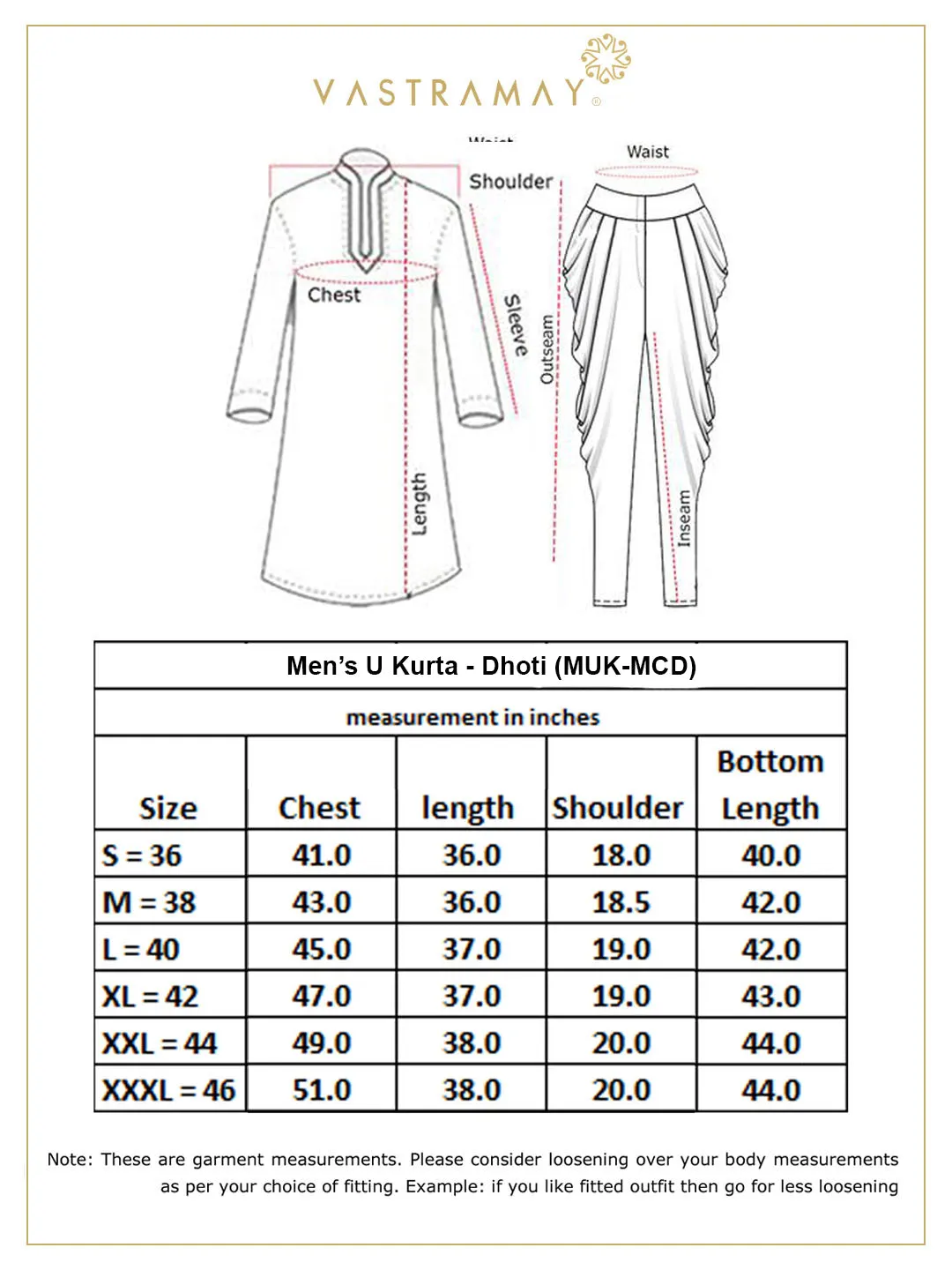 VASTRAMAY Men's Grey Cotton Kurta and Dhoti Pant Set