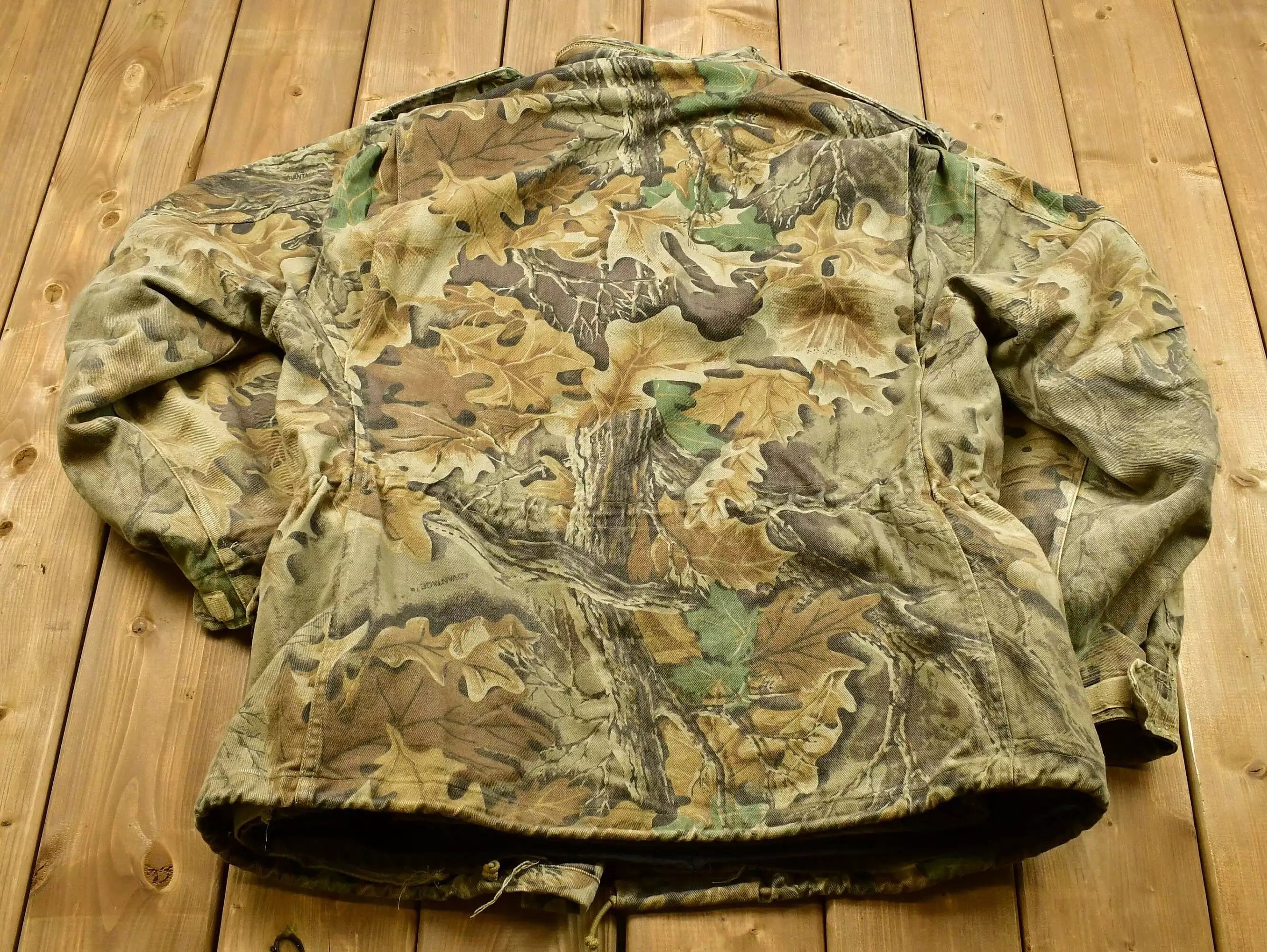 Vintage 1980s  OG1.1 Military Real Tree Camo Cold Weather Jacket / US Army / Lakeview Sportswear / Streetwear / Militaria / Made