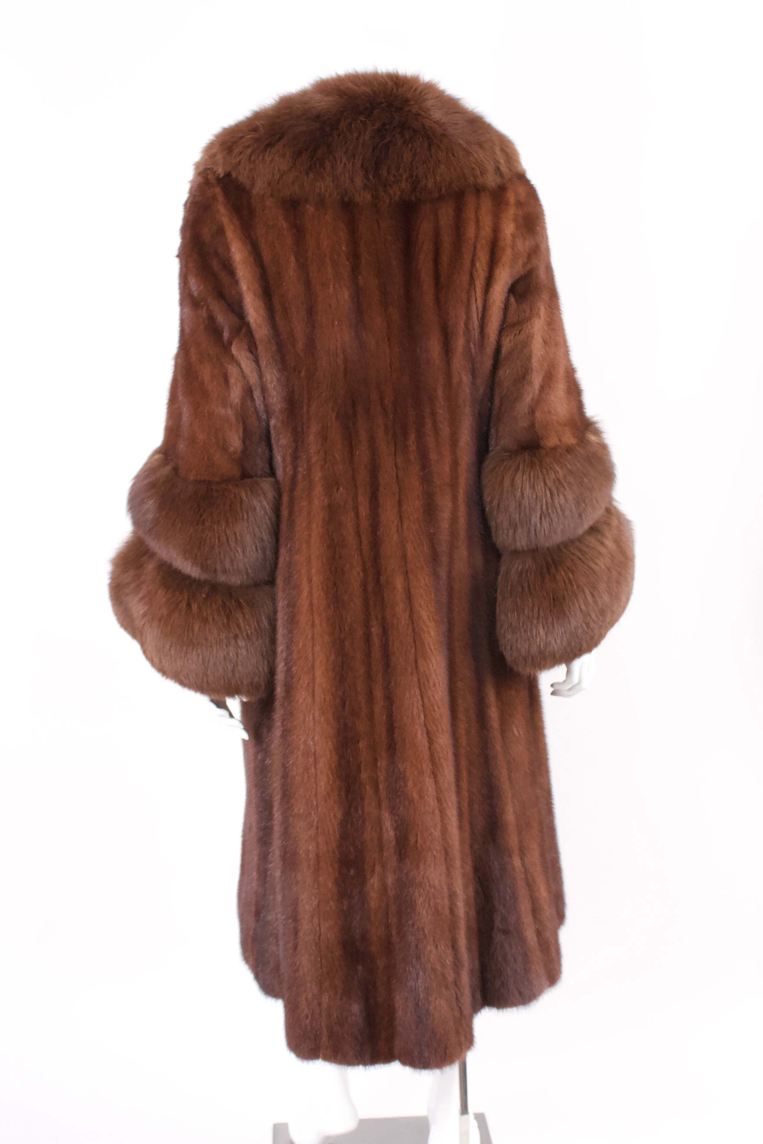 Vintage 60's Mink & Fox Fur Coat