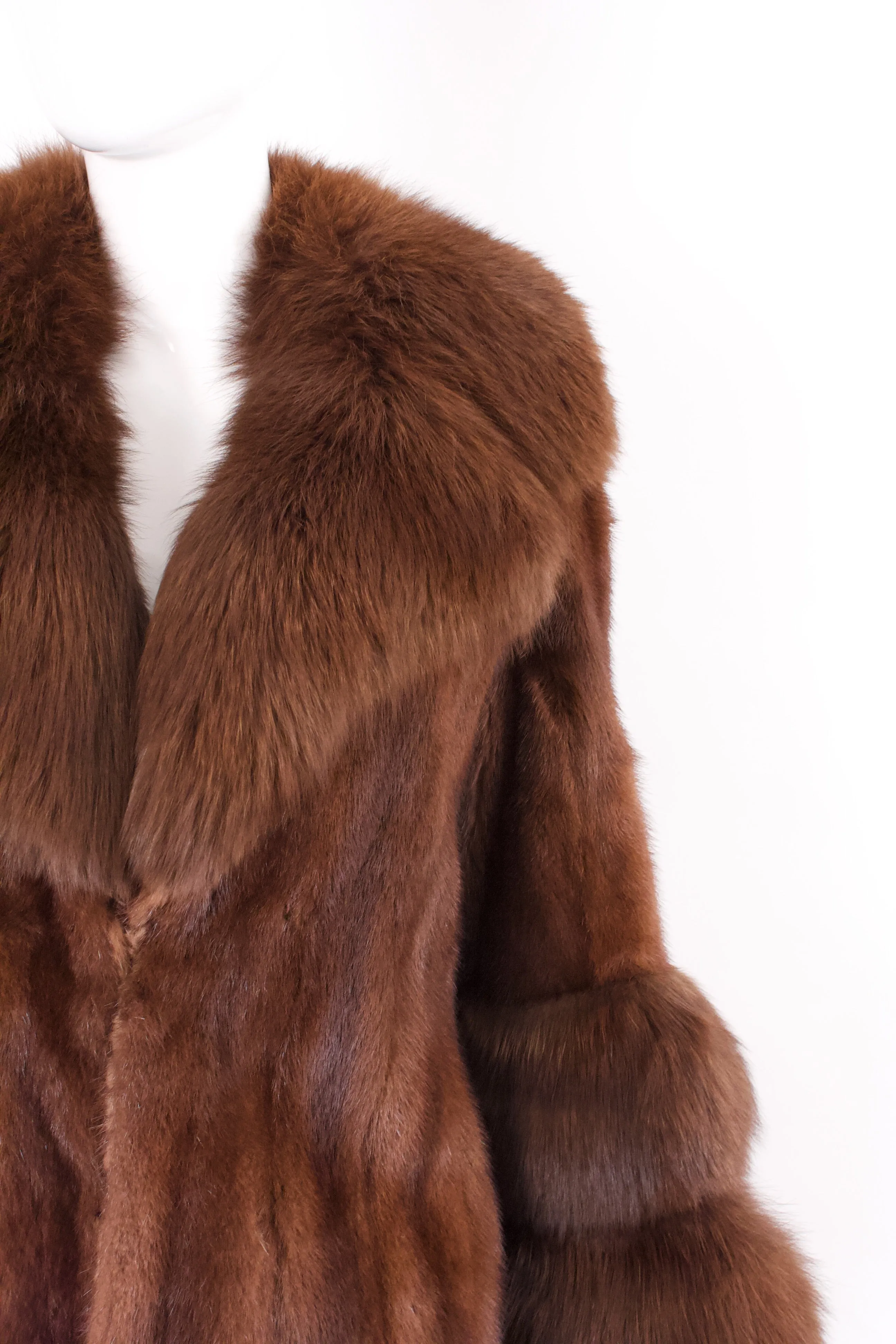 Vintage 60's Mink & Fox Fur Coat