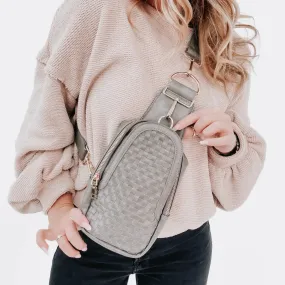 Waverly Woven Sling Bag - Gray