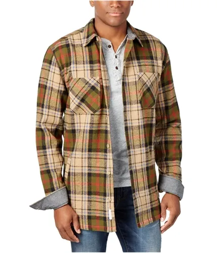 Weatherproof Mens Vintage Twill Plaid Shirt Jacket, TW2