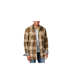 Weatherproof Mens Vintage Twill Plaid Shirt Jacket, TW2