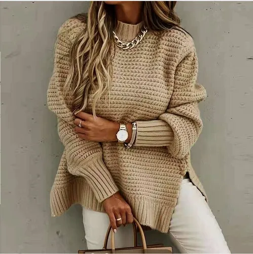 Women's Sweater Long Sleeve Sweaters & Cardigans Casual Solid Color