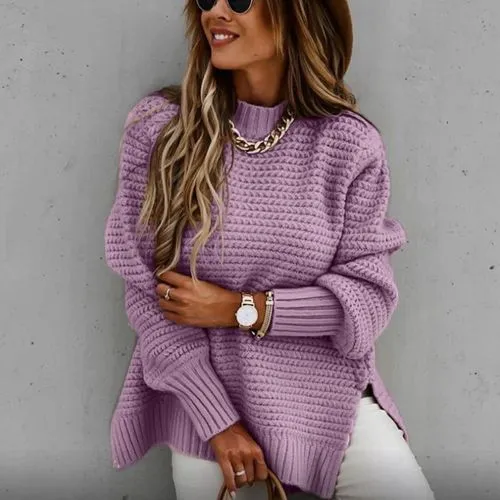 Women's Sweater Long Sleeve Sweaters & Cardigans Casual Solid Color