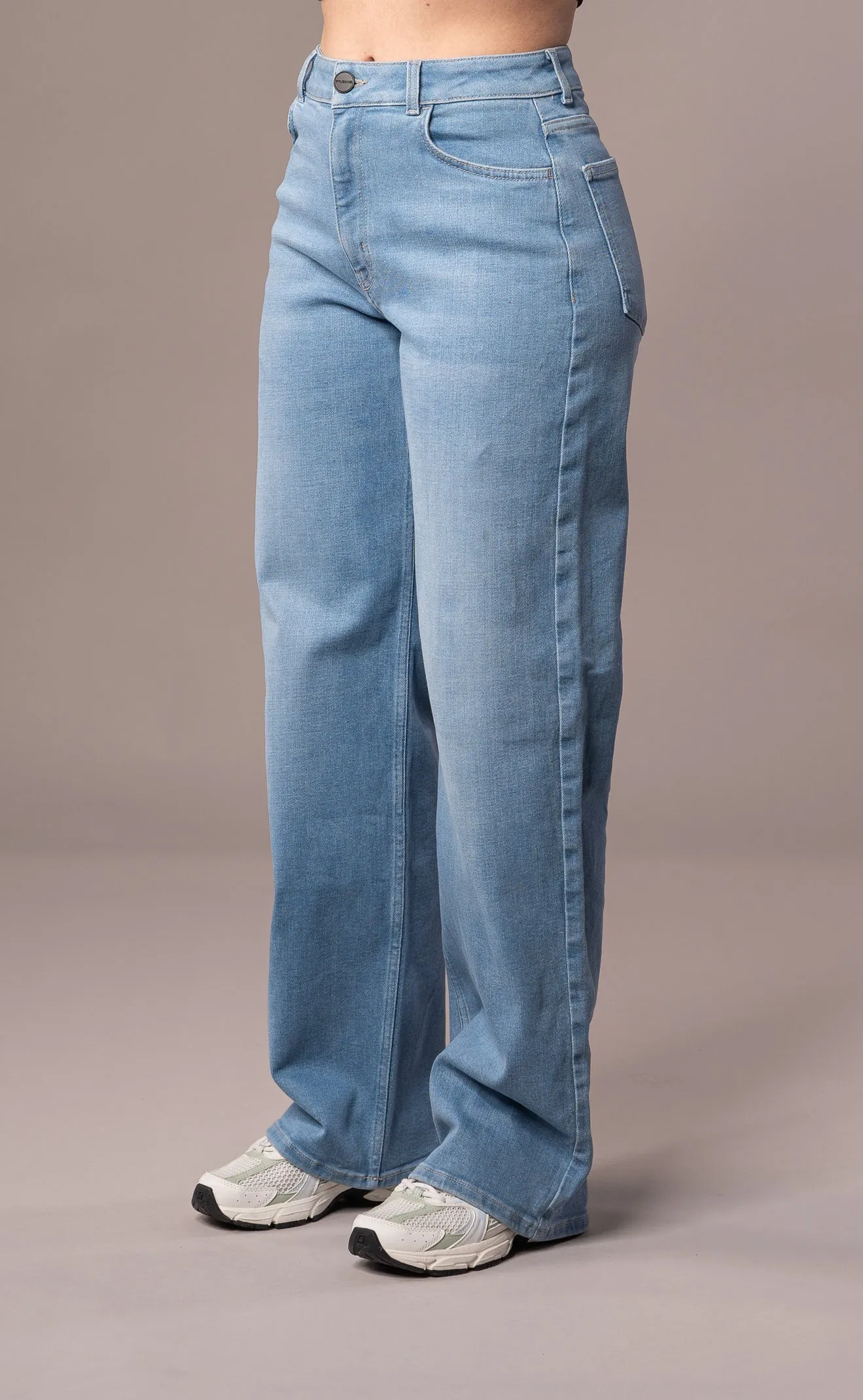 Womens Baggy Fitjeans - Arctic Light Blue