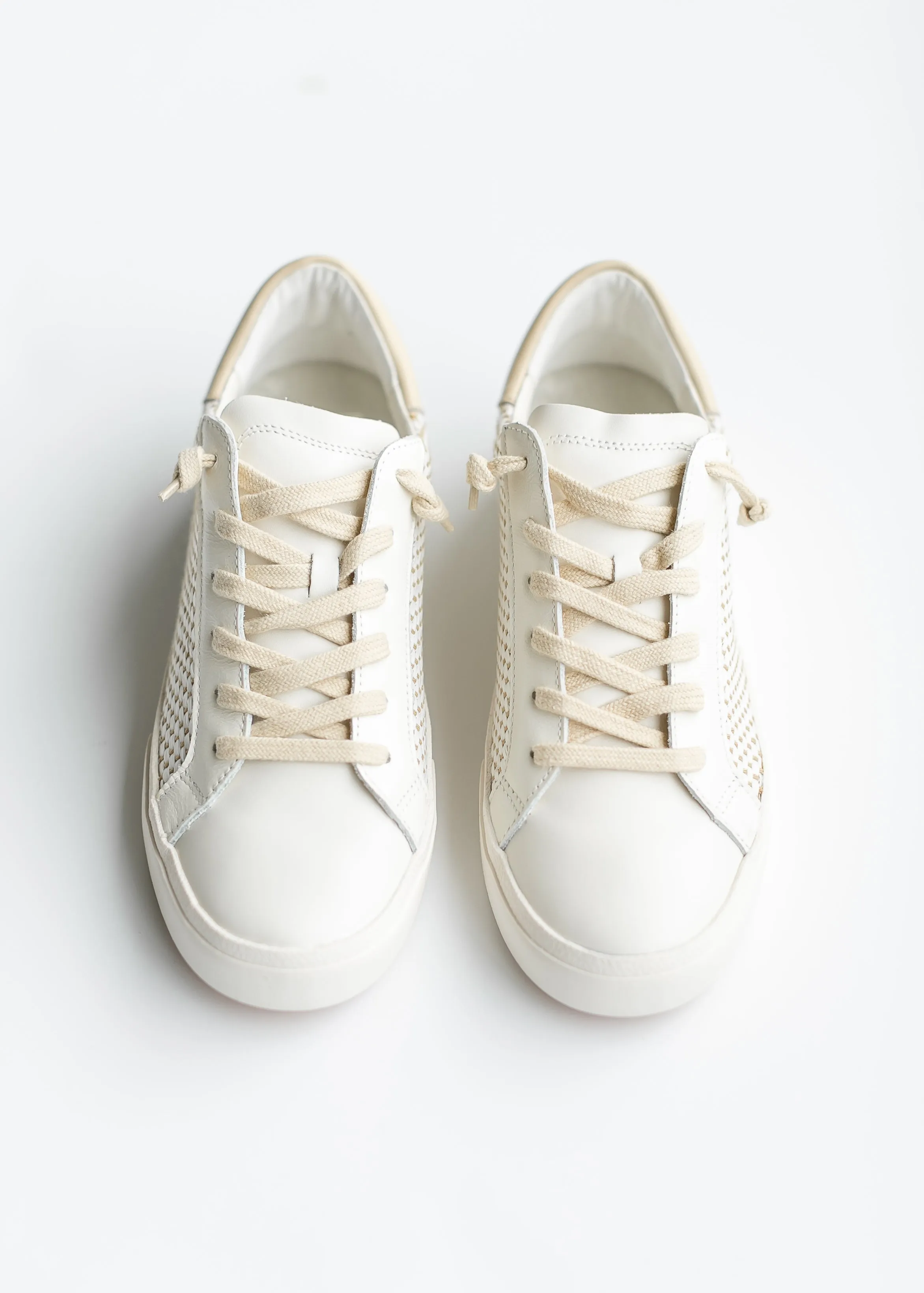 Zina Tan + Cream Raffia Sneaker - FINAL SALE