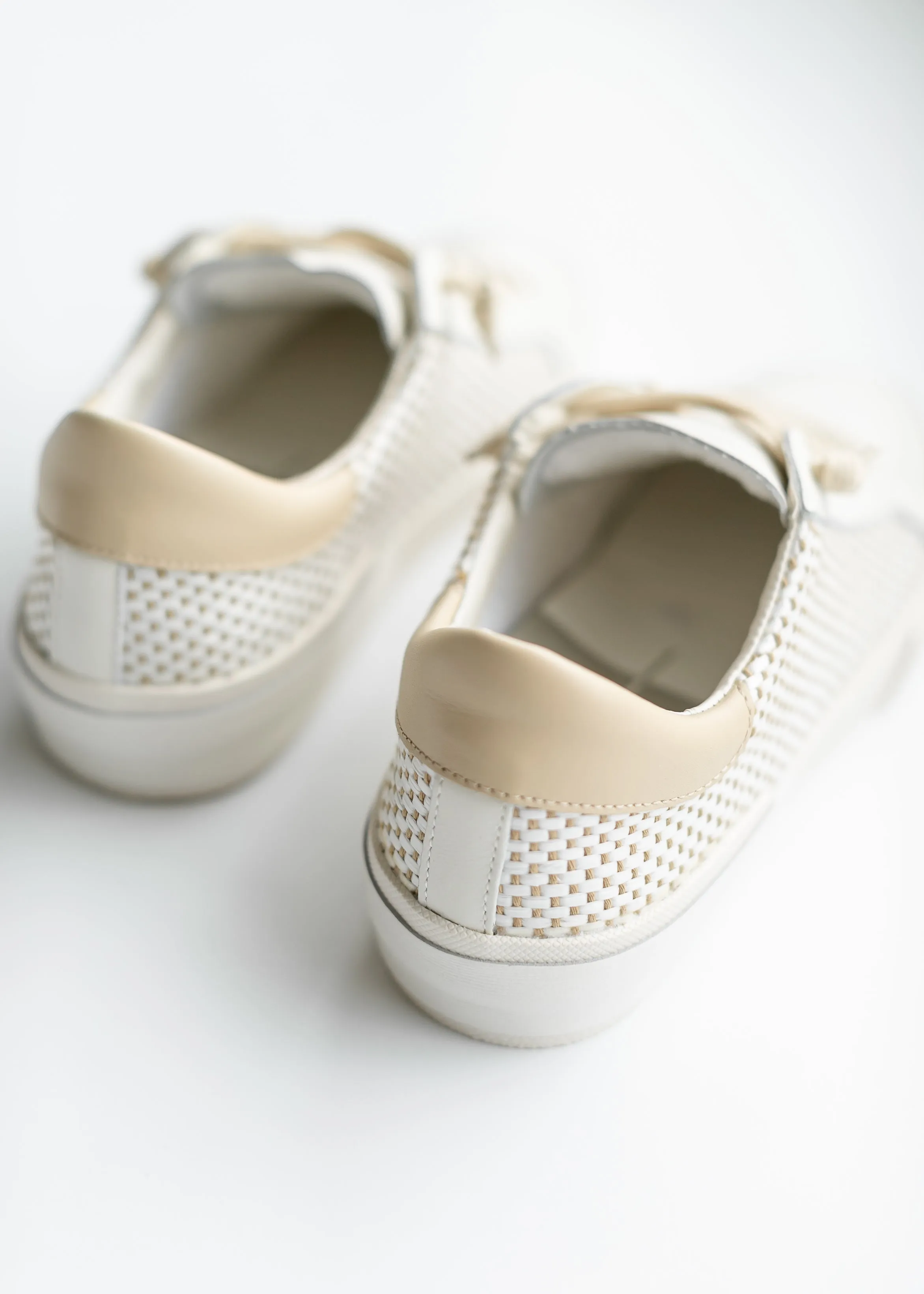 Zina Tan + Cream Raffia Sneaker - FINAL SALE